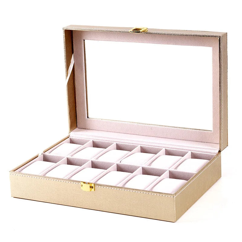 Watch storage box made of PU leather