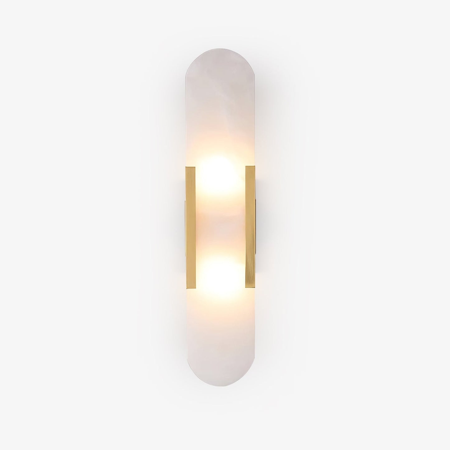 Sorenis — Verlängerte Alabaster-Wandlampe mit klassischem Metalldesign