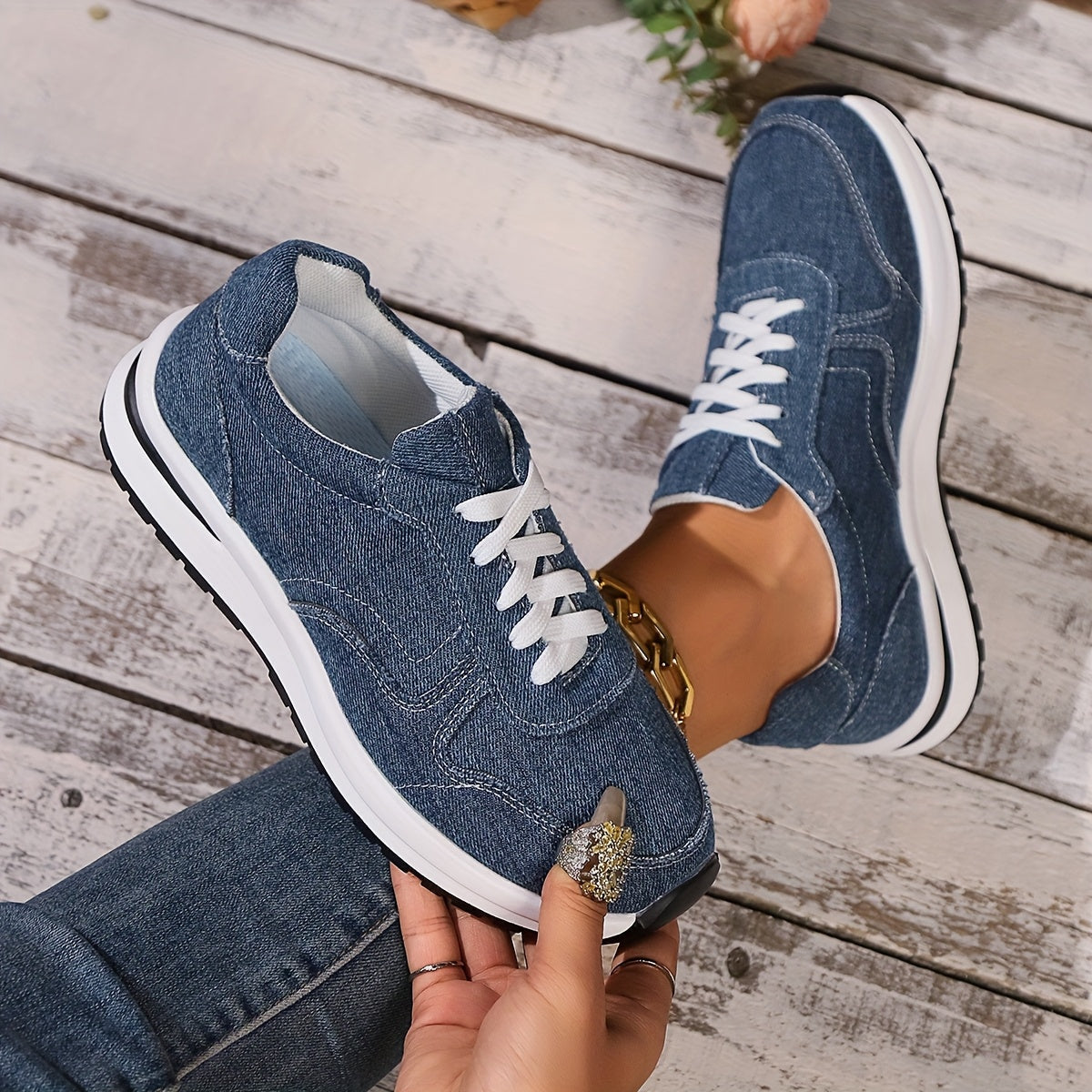 Izzy™ | Orthopedic denim sneakers