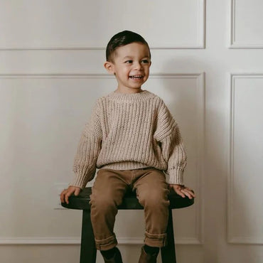 Simple knitting sweater for children