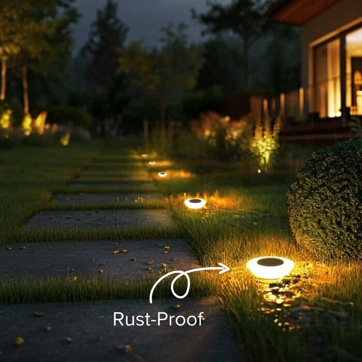 4-piece solar garden path lights