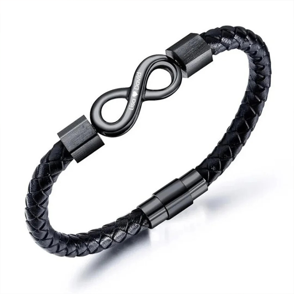 Infinite bracelet with engraving