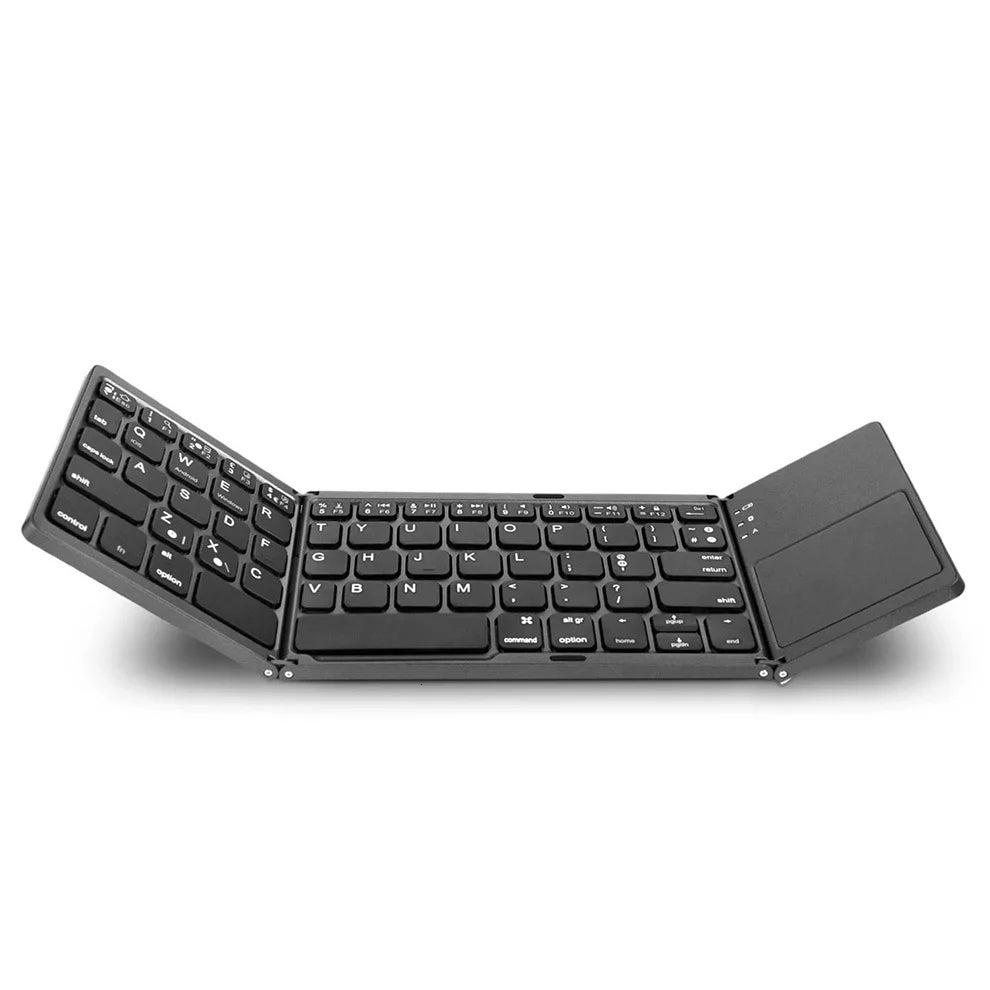 Foldable wireless keyboard with ultra-lim touchpad