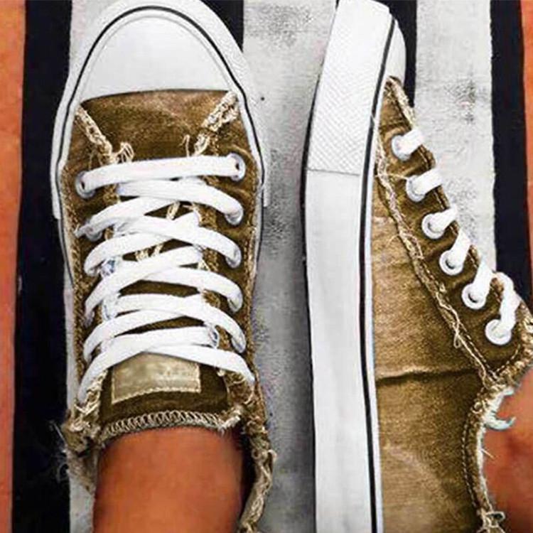 Fashion all-round casual flat canvas shoes