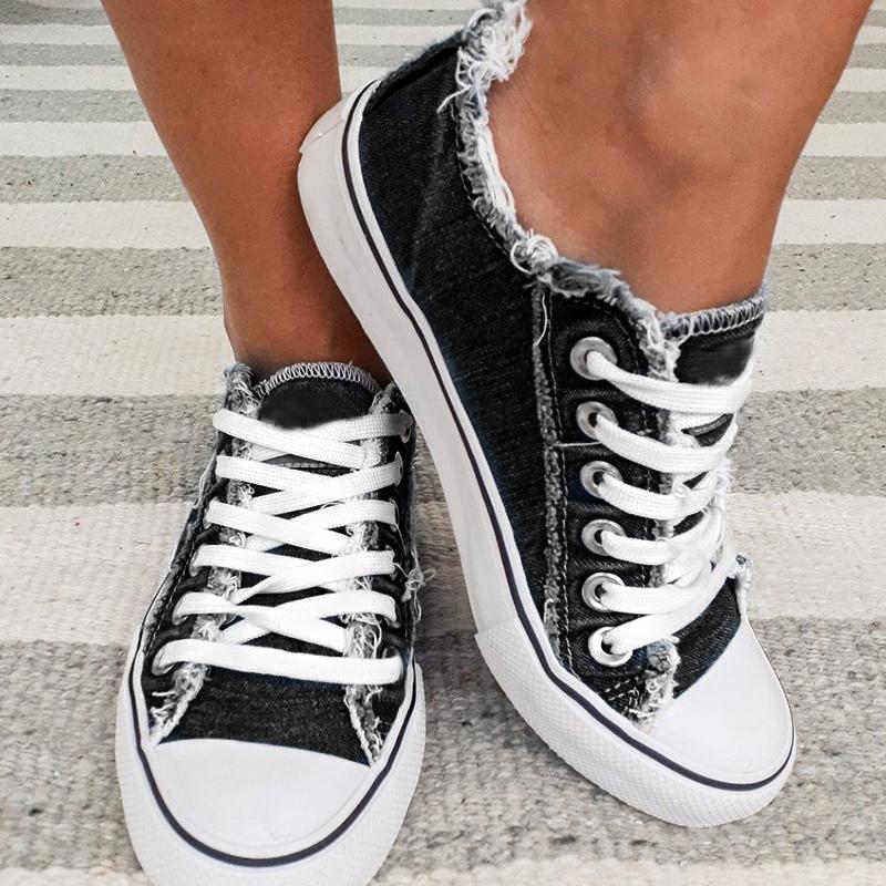 Fashion all-round casual flat canvas shoes