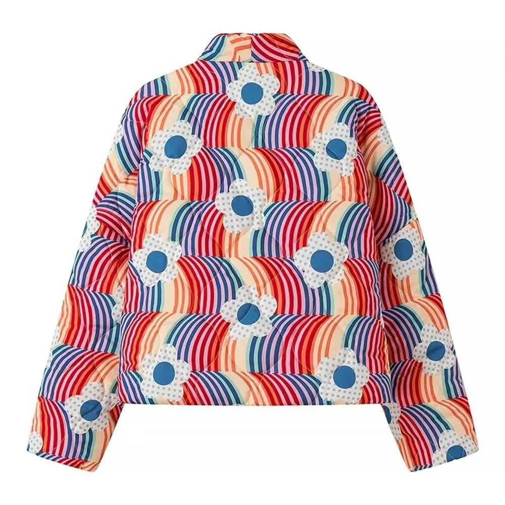Printed cardigan made of cotton
