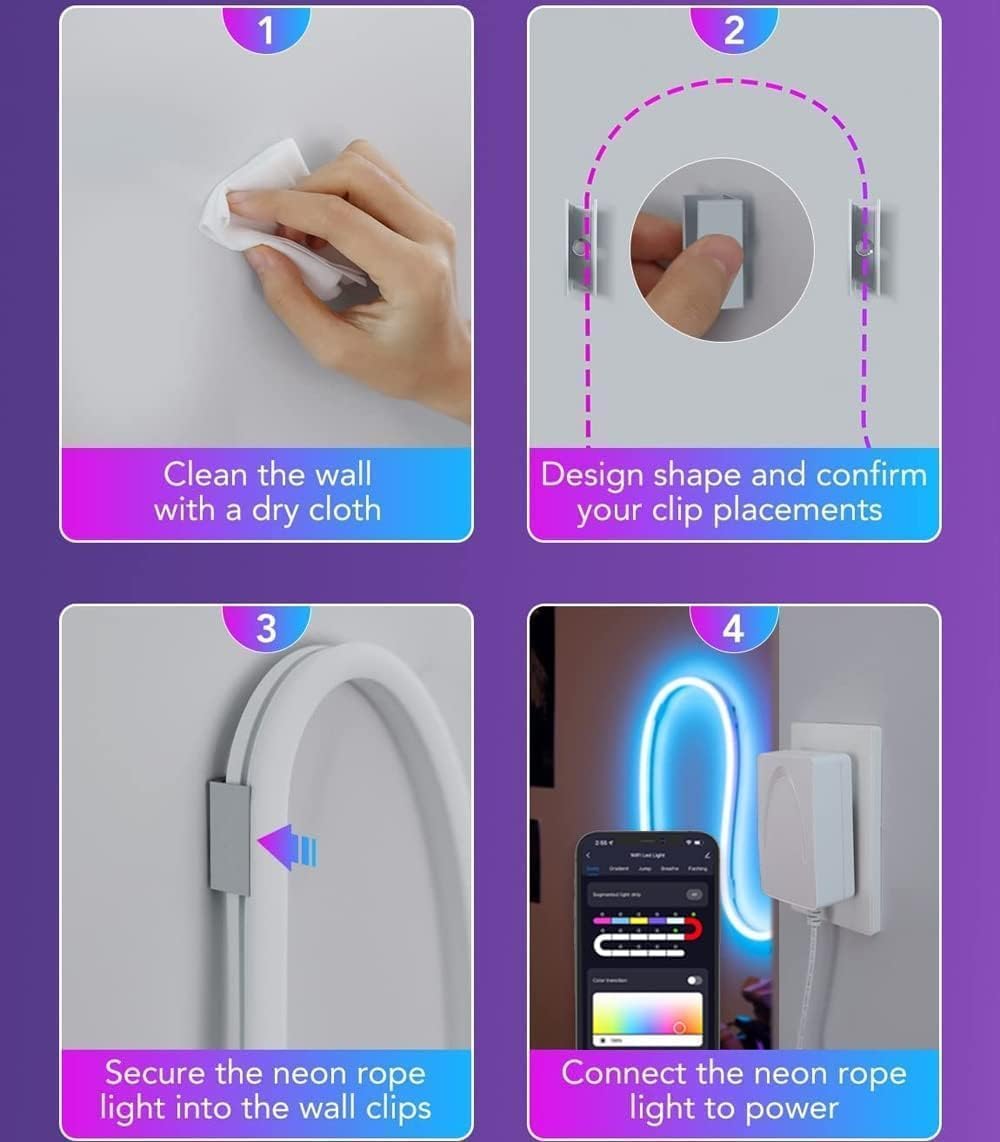 NeonFlow Light with music synchronization