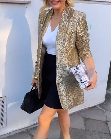 Tabea Jas | Golden Glitter Jas