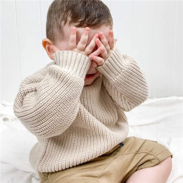 Loosely knitted children's sweater