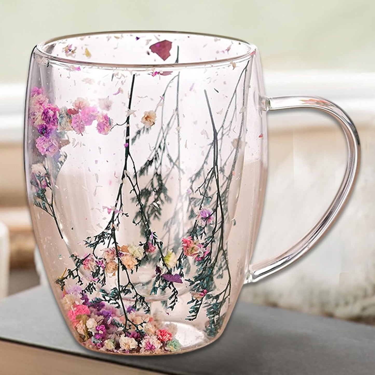 Flower fusion: double-walled glass caps