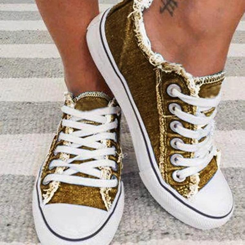 Fashion all-round casual flat canvas shoes