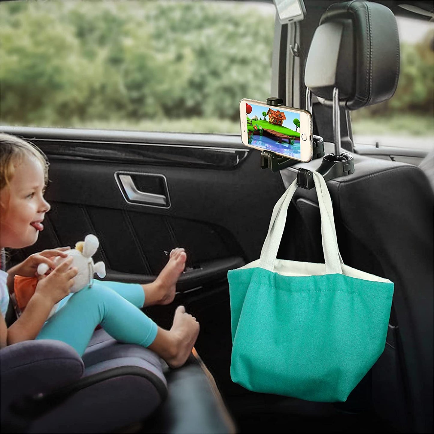 HookMate 2-in-1 Car Headrest Hook