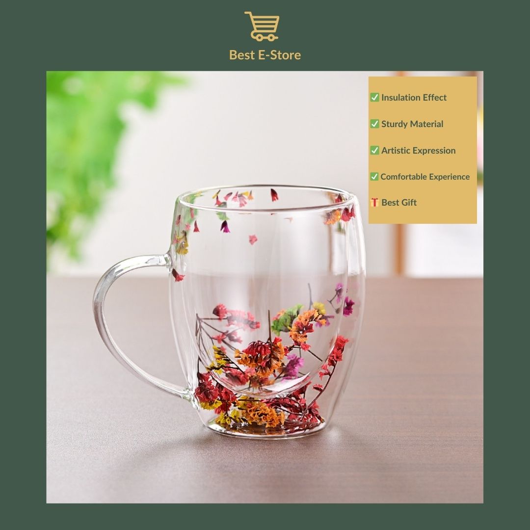 Flower fusion: double-walled glass caps