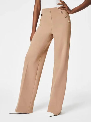 Women's leisure and comfortable wide-legged trousers