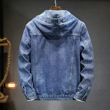 Denim hooded jacket