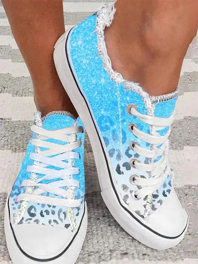 Fashion all-round casual flat canvas shoes