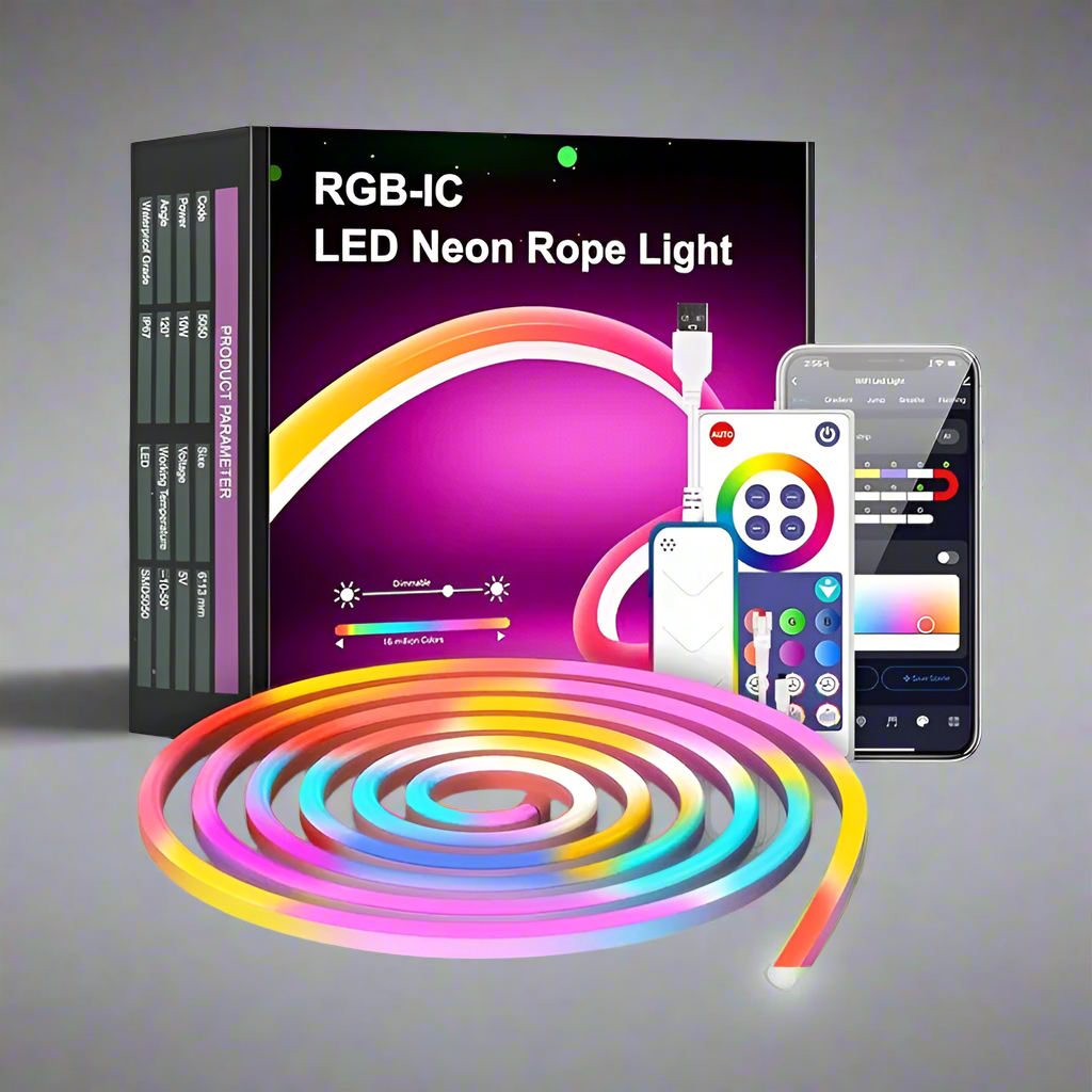 NeonFlow Light with music synchronization