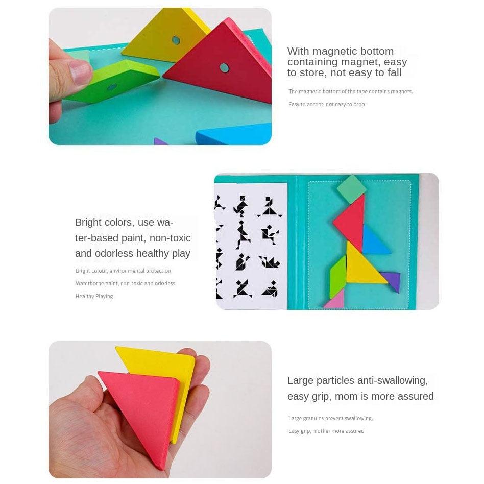 Tangram Lernmagnettafel für unterwegs