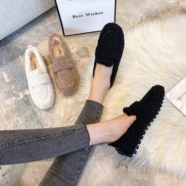 Nuvia Plush Flat Shoes