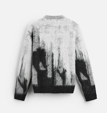 Embroidered abstract sweater