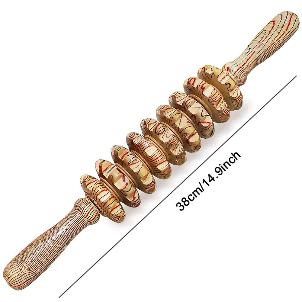 9 Rollers wood massager