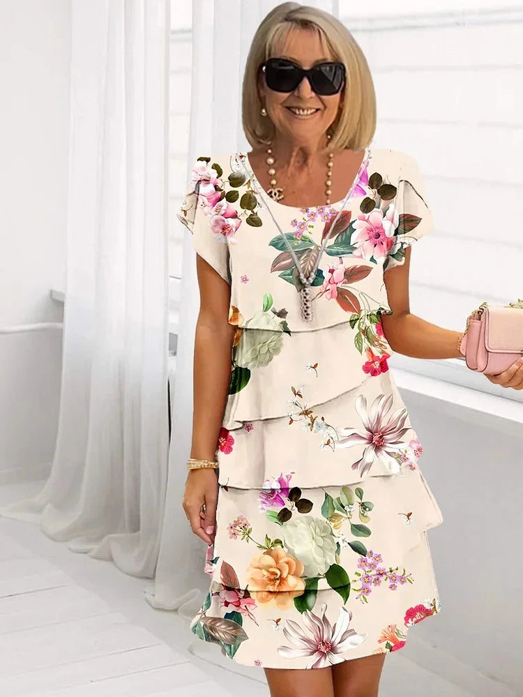 Marivel - Floral Ruffle Dress