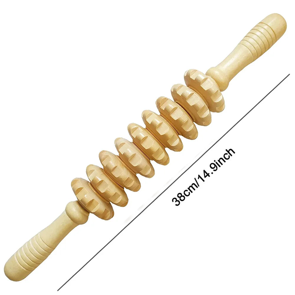 9 Rollers wood massager