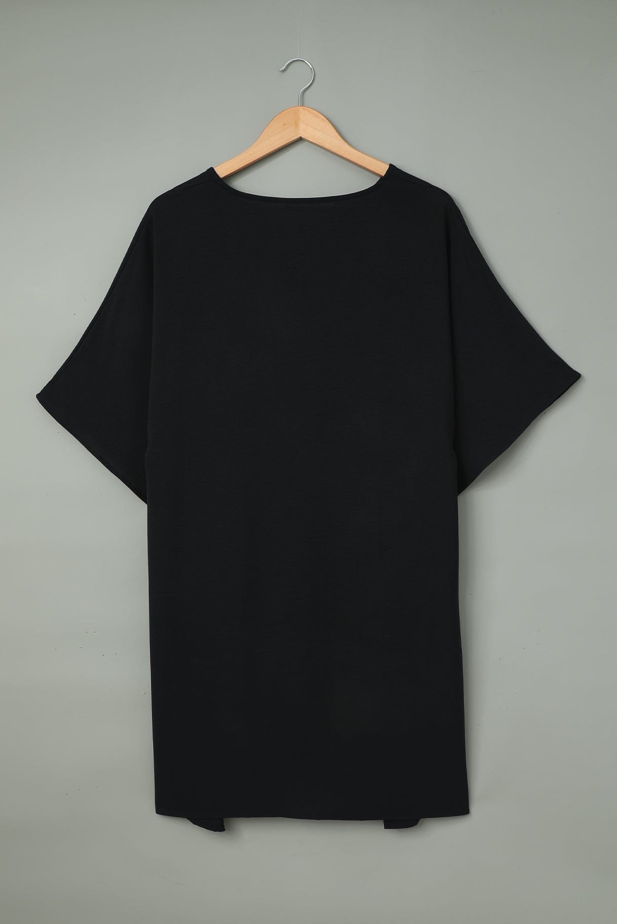 Lässige V-Ausschnitt Kurzarm Chiffon-Bluse