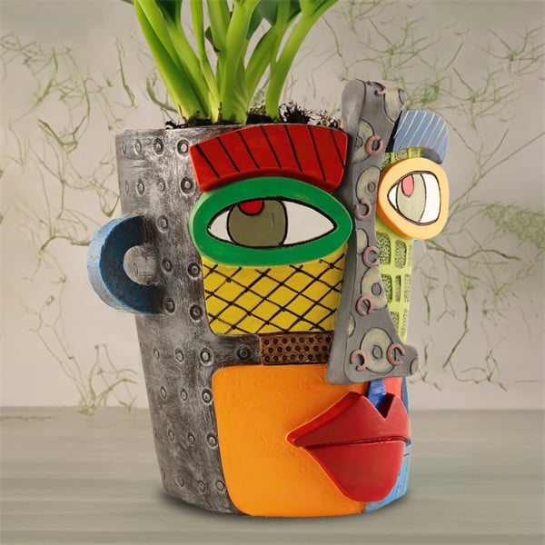 Handmade brutal abstract beauty face flower pot - Buy two and get free shipping!