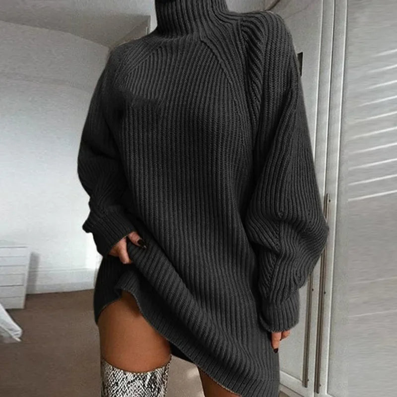 Long -sleeved sweater dress