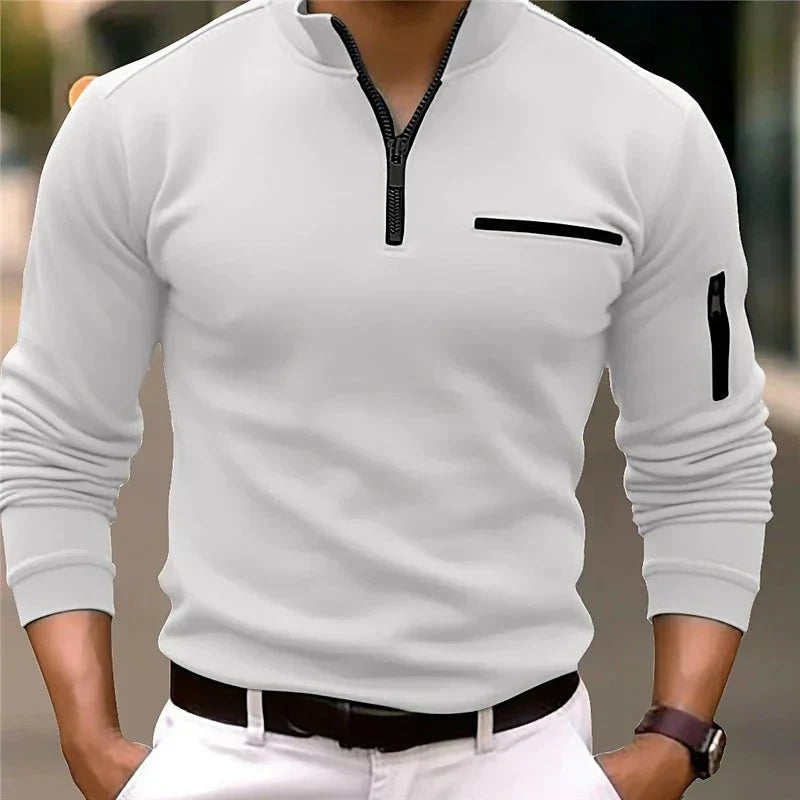 ROBIN | Long-sleeved polo shirt - Effortless style, ultimate comfort