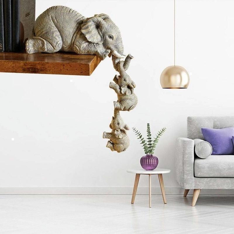 Family Elephant Statuettes | 3 pieces