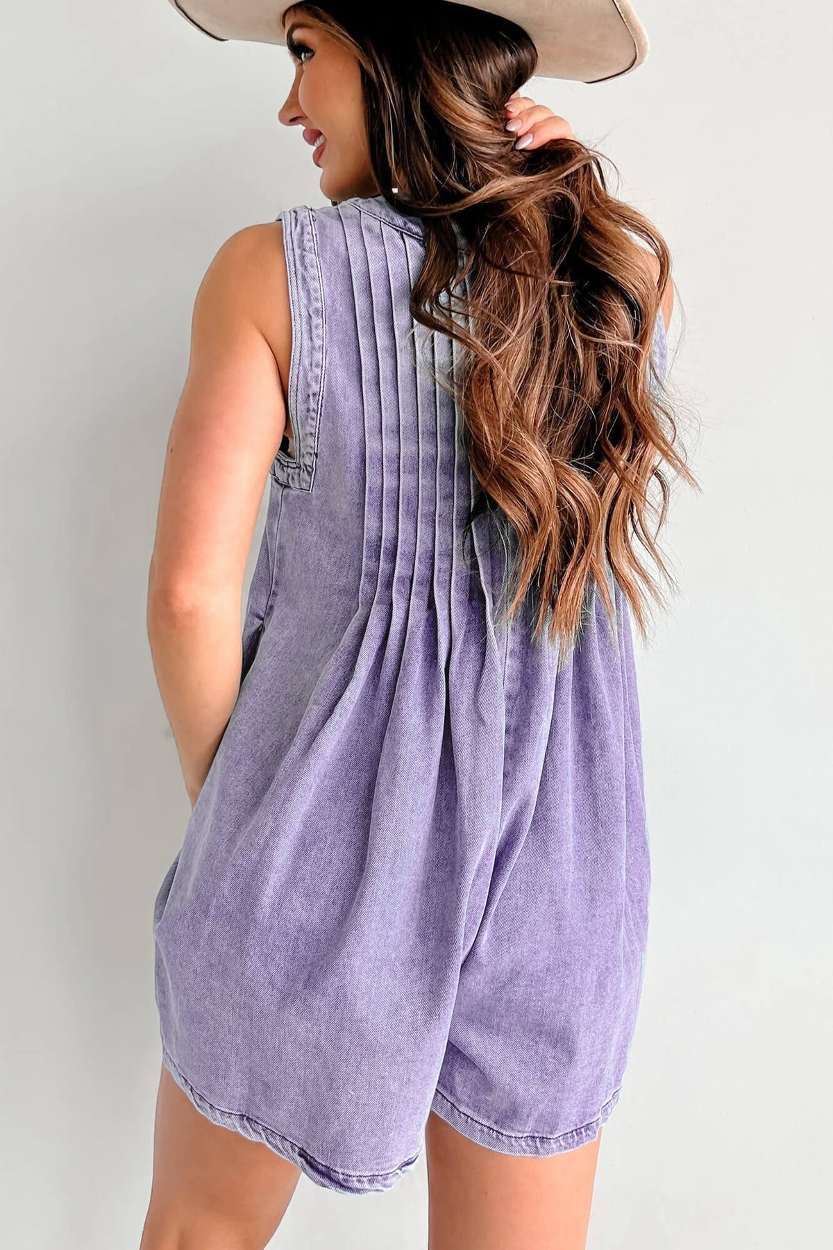 Abbey | Airy denim overalls with bow closure
