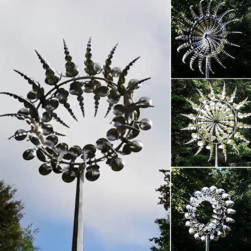 BreezyMetal Charm Unique and magical windmill made of metal