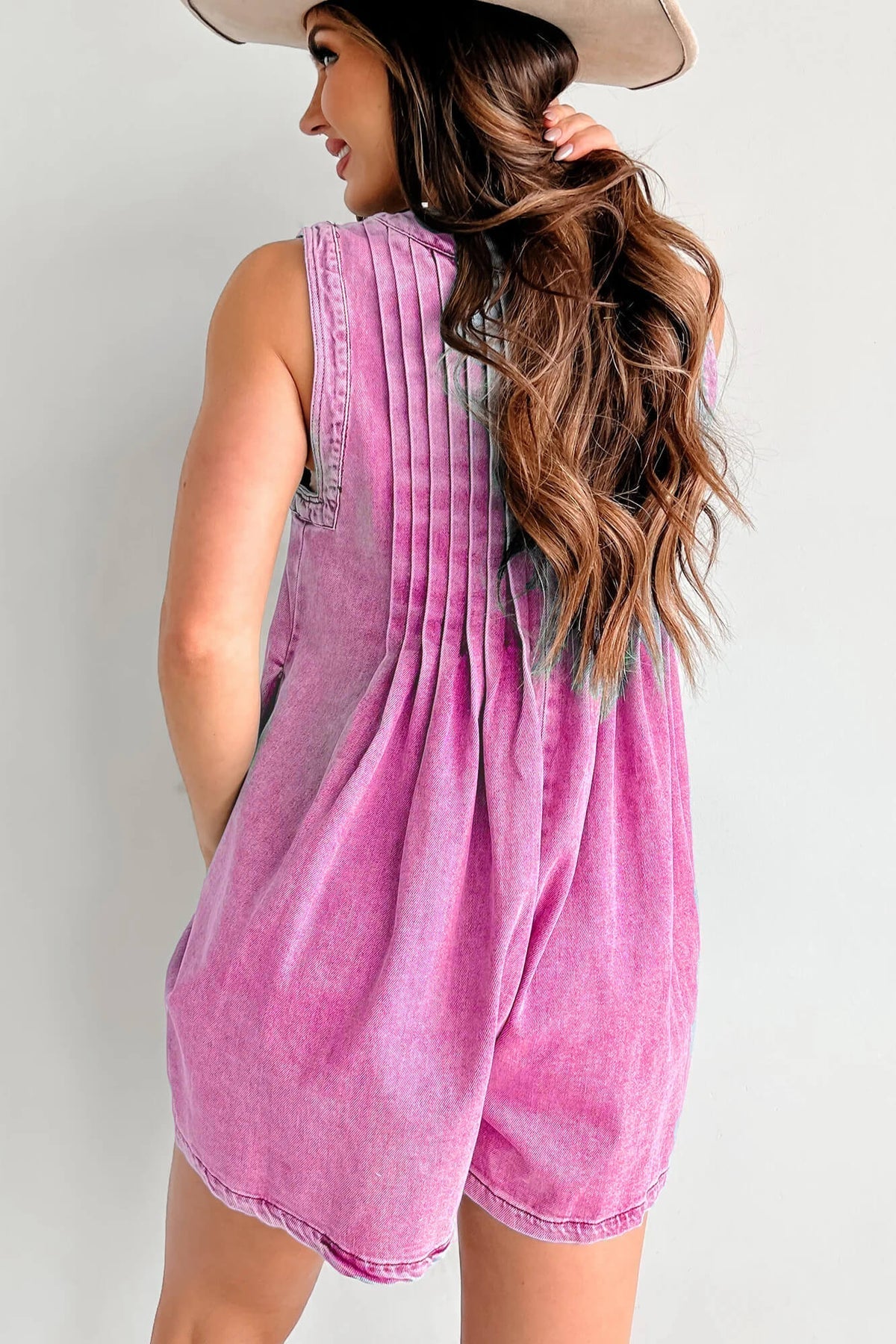 Abbey | Airy denim overalls with bow closure