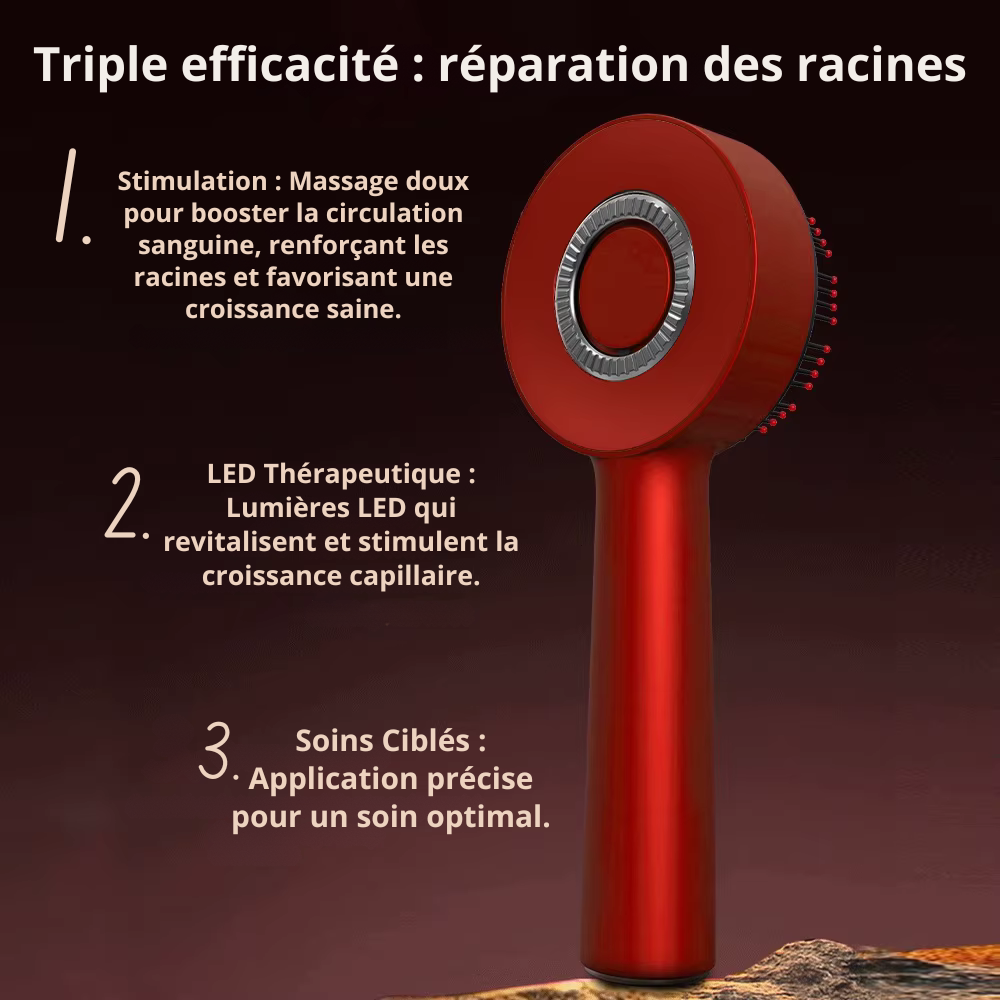 Vibrating hairbrush with scalp care oil