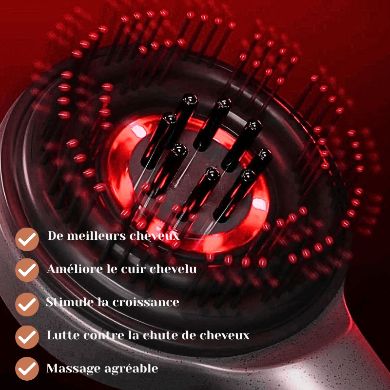 Vibrating hairbrush with scalp care oil
