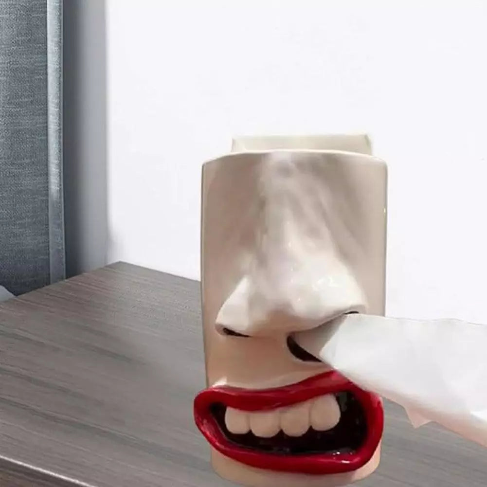 Nonsense Woven Handmade Funny Face Box Holder