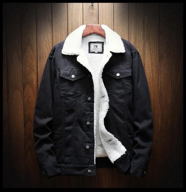 Feeded denim jacket for men