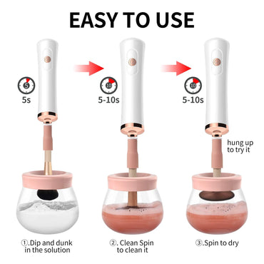 Electric makeup brush cleaner