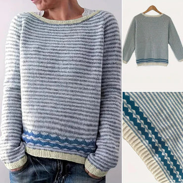 Gestreifter Pullover für Frauen