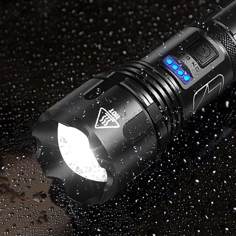 MaxiLumi | Ultrahelle wasserdichte Taschenlampe mit einer Reichweite von 500 m (KOSTENLOSes USB-Kabel)