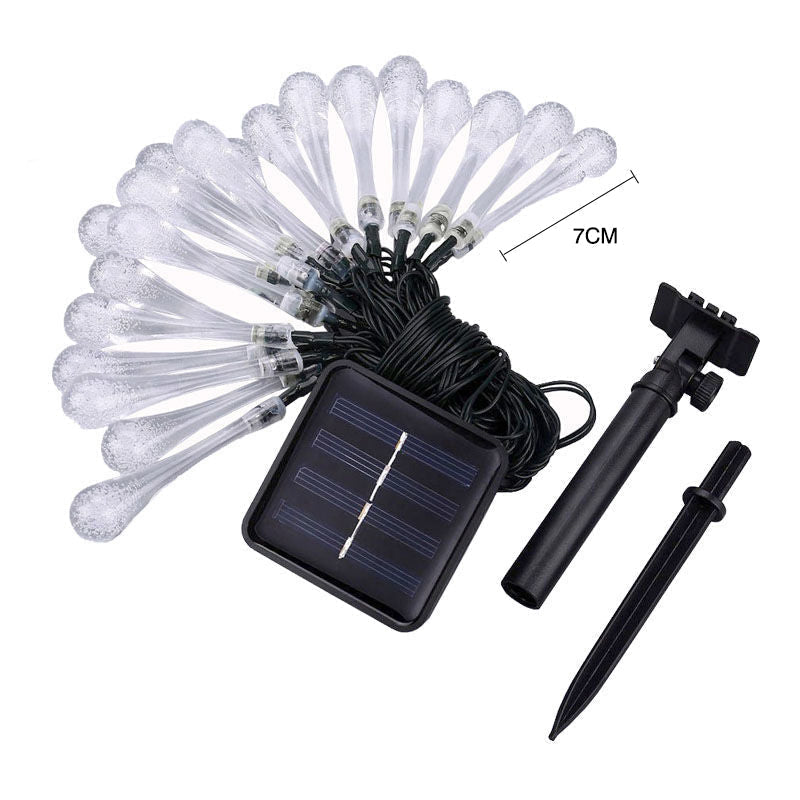 Solarlampe mit Wassertröpfchen-Lichterkette