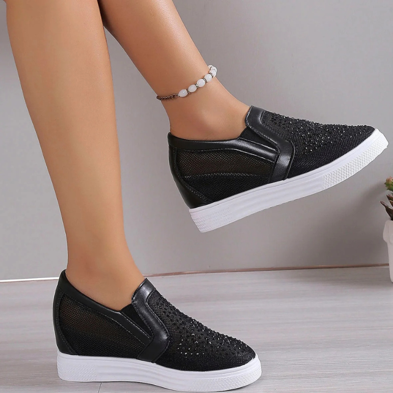 Modische Kristall-Sneaker für Damen