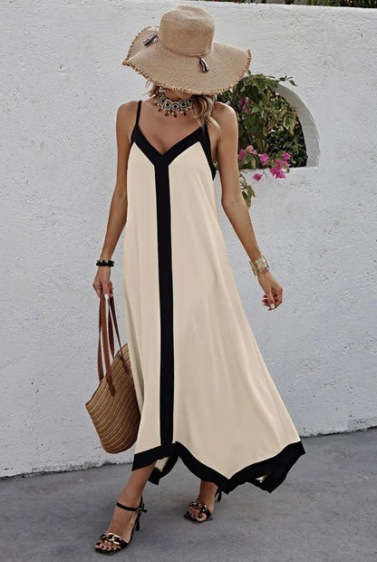 Creme Taschentuchkleid