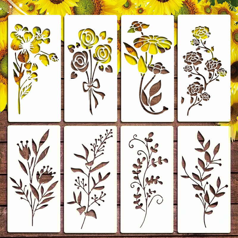 Große Blumen-Schablonen für Gartenzaun - DIY Dekoration