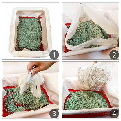 Reusable bag for cat litter