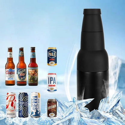 Bierflaschen und Dosenkühler mit Bieröffner