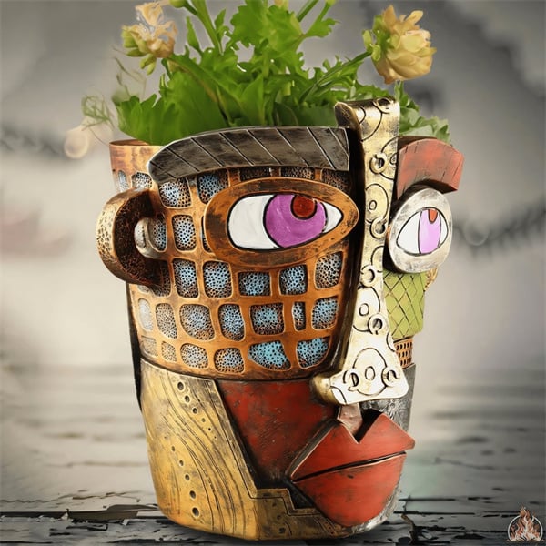 Handmade brutal abstract beauty face flower pot - Buy two and get free shipping!