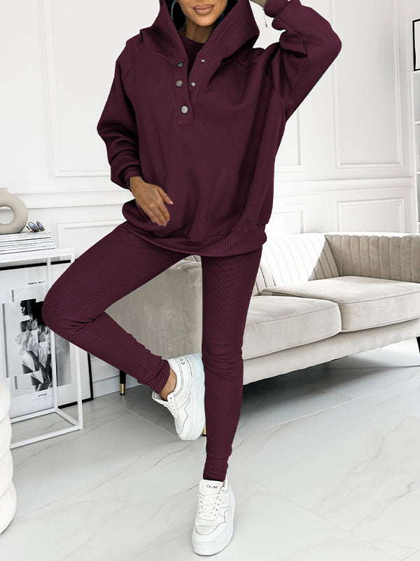 CozyChic | Lässiger und bequemer Hoodie-Sweatshirt-Anzug